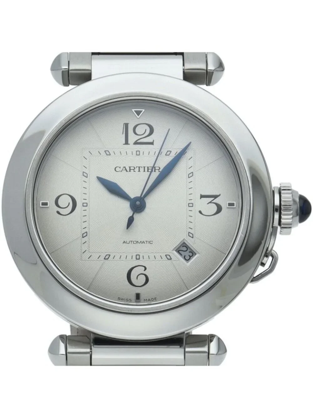 Cartier Pasha de Cartier Watch 41 Band SS Silver Polished